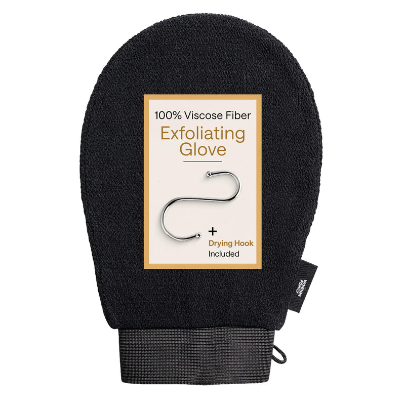 Premium Deep Exfoliating Glove for Shower - Spa Kit with Body Exfoliator Glove and Shower Cap - Scrub Gloves Exfoliating Body Scrubber - Dead Skin Remover for Body & Face - Exfoliating Mitt for Shower