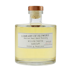 Library of Flowers Willow & Water Bubble Bath 17 fl. oz. - Cut Greens Flowering Lotus & Watercress - Relaxing & Gentle Bubble Bath Soap Hydrating & Deep Moisturizing Cocoa Butter & Green Tea